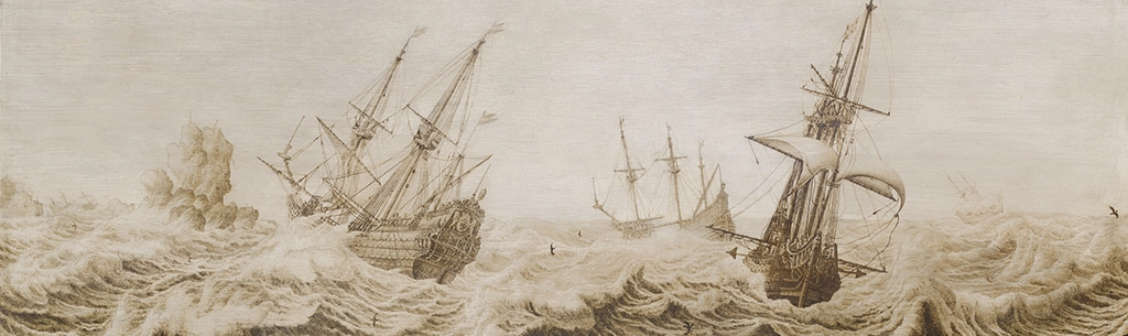 image of Fluyten and Other Three-Masters in Choppy Water